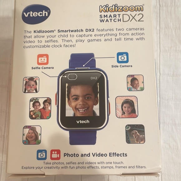 new VTECH kidizoom smart watch DX2 blue dual cameras the smartest watch for kids - Picture 9 of 11